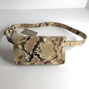 NEW MADEWELL LEATHER SNAKESKIN PATTERN HANDBAG